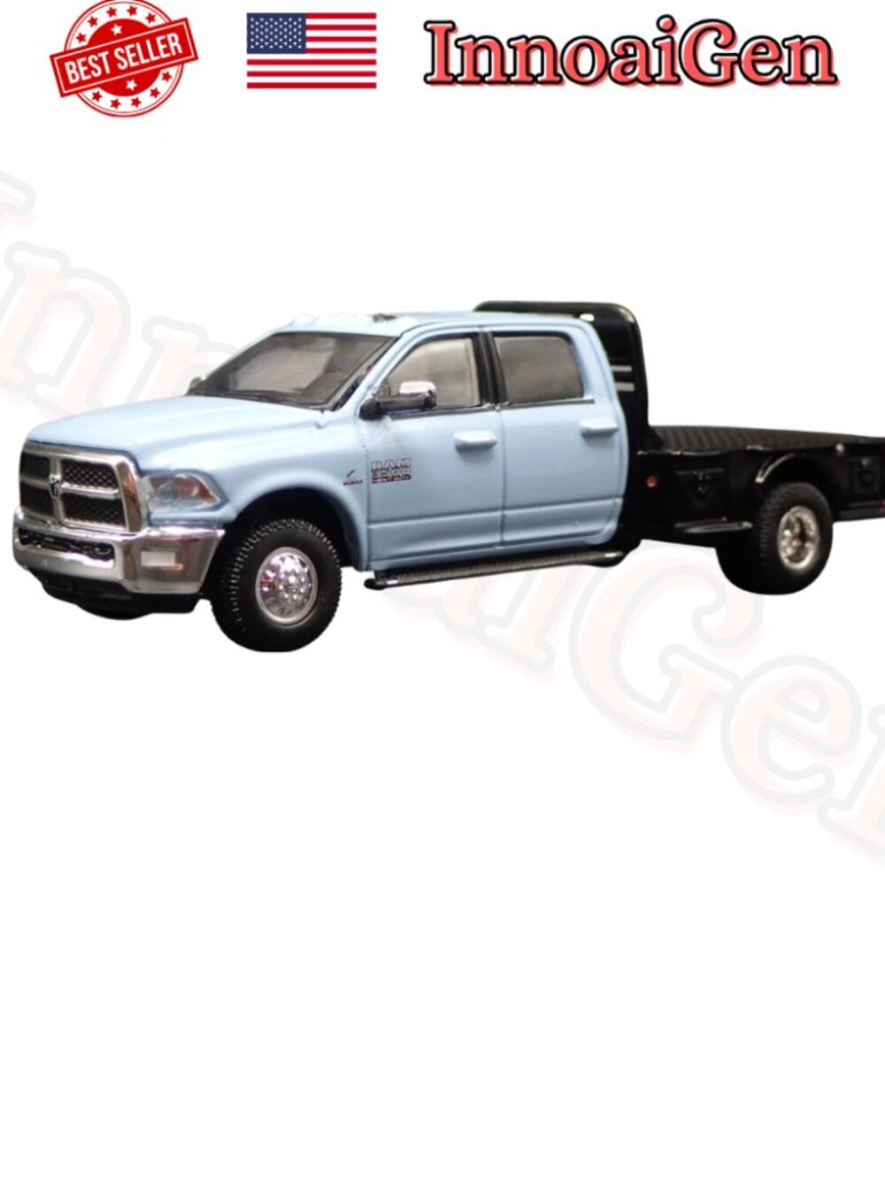 GreenLight Dually Drivers Series 16 2018 Ram 3500 Dually Flatbed 1:64 Die-Cast